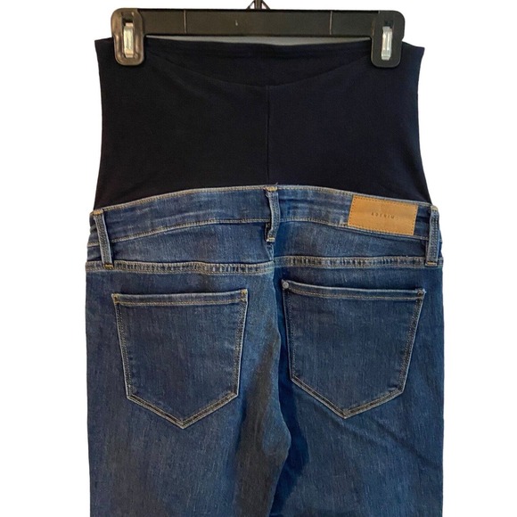 H&M Mama Womens Maternity Blue Jeans Size 8 Slim High Rib With‎ Stomach Support - Picture 9 of 10